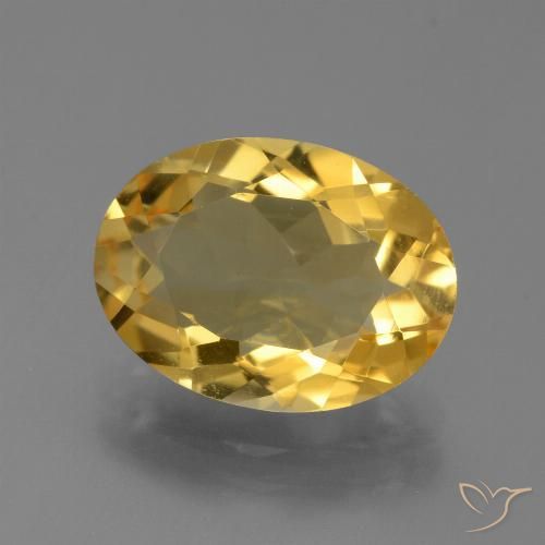 4.44ct طبيعي برتقالى ذهبة سيترين, بيضوي, VVS