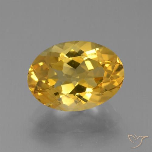 4.25ct طبيعي برتقالى ذهبى غامق سيترين, بيضوي, VVS