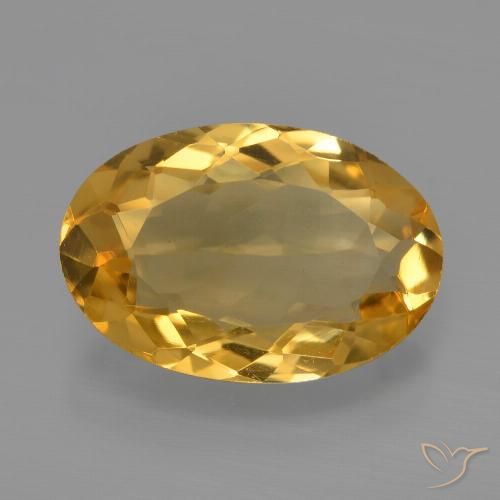 3.11ct طبيعي برتقالى ذهبى غامق سيترين, بيضوي, VVS