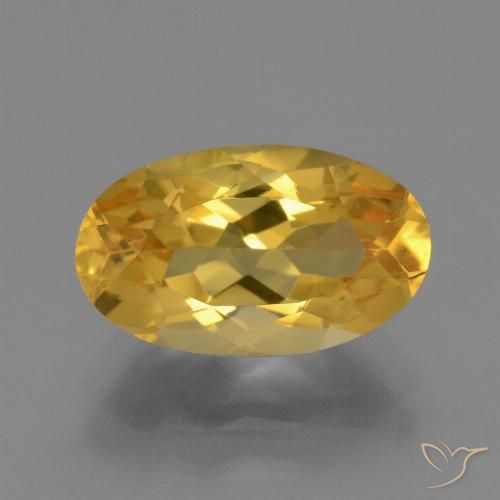 3.34ct طبيعي برتقالى ذهبى غامق سيترين, بيضوي, VVS-VS