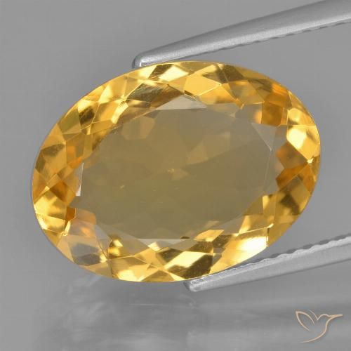 5.02ct طبيعي برتقالى ذهبى غامق سيترين, بيضوي, VVS-VS