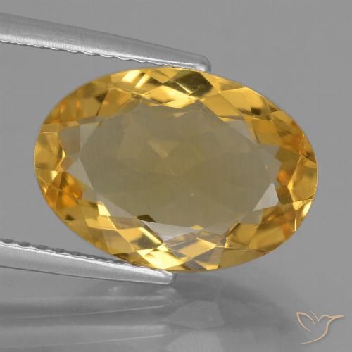 4.33ct طبيعي ذهبى داكن سيترين, بيضوي, VVS-VS