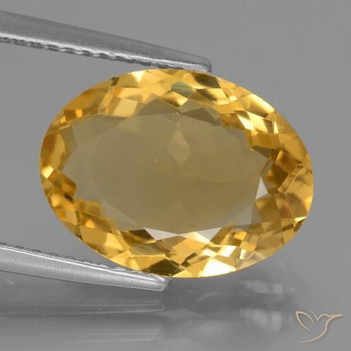 4.63ct طبيعي ذهبى داكن سيترين, بيضوي, VVS