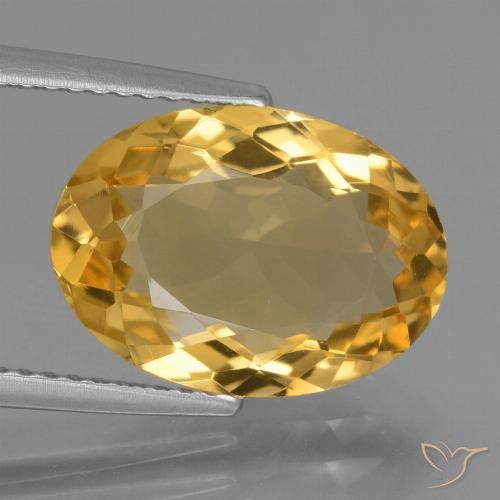 4.42ct طبيعي ذهبى داكن سيترين, بيضوي, VVS