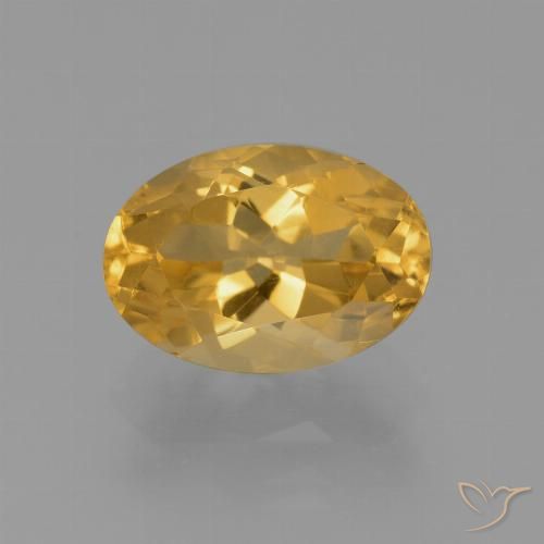 2.63ct طبيعي ذهبى داكن-متوسط سيترين, بيضوي, VVS-VS