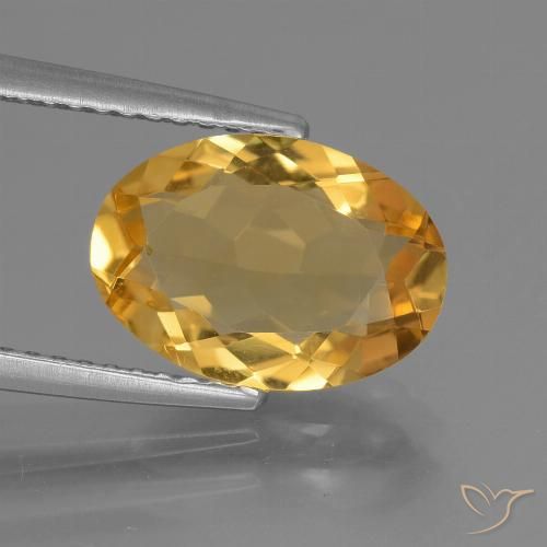 2.49ct طبيعي ذهبى متوسط سيترين, بيضوي, VVS-VS