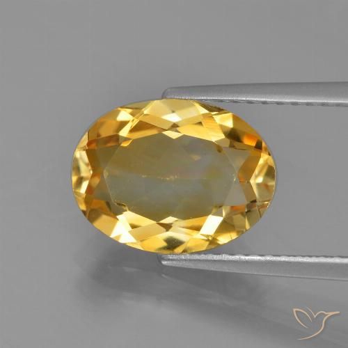 2.92ct طبيعي ذهبى داكن سيترين, بيضوي, VVS-VS