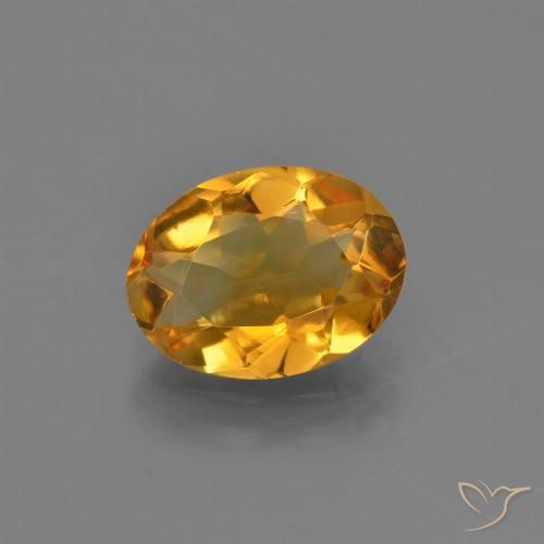 1.89ct طبيعي ذهبى-برتقالى غامق سيترين, بيضوي, VVS-VS