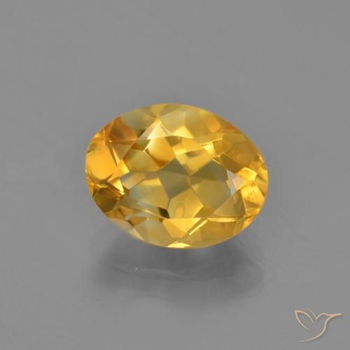 2.41ct طبيعي برتقالى ذهبى غامق سيترين, بيضوي, VVS-VS