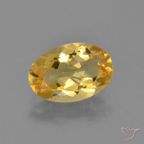 2.55ct طبيعي ذهبي سيترين, بيضوي, VVS-VS