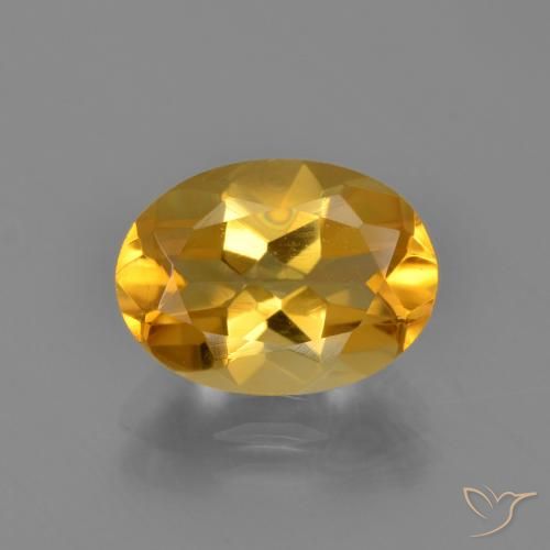 3.05ct طبيعي ذهبى داكن سيترين, بيضوي, VVS-VS