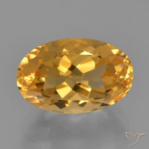 3.72ct طبيعي ذهبى-برتقالى غامق سيترين, بيضوي, VVS-VS
