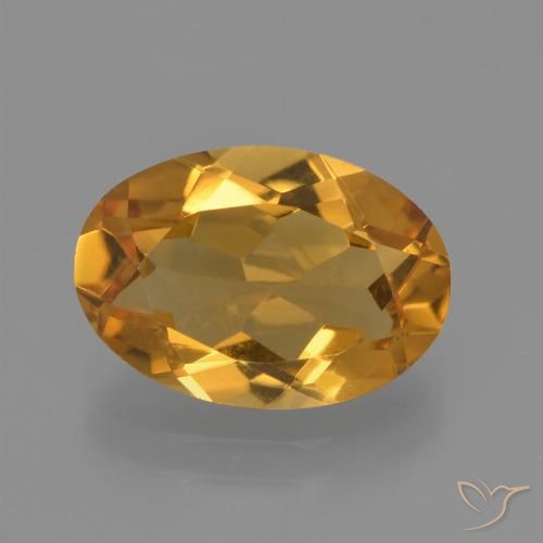 2.51ct طبيعي ذهبى-برتقالى سيترين, بيضوي, VVS-VS
