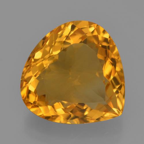 7.44ct طبيعي ذهبى-برتقالى داكن سيترين, شكل الكمثرى, VVS-VS