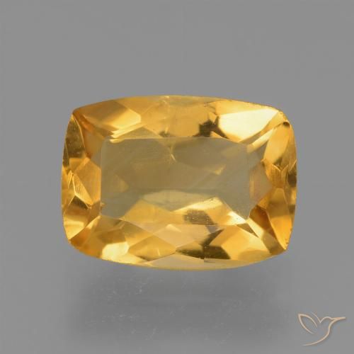 2.20ct طبيعي ذهبى-برتقالى سيترين, وسادة, VS-SI