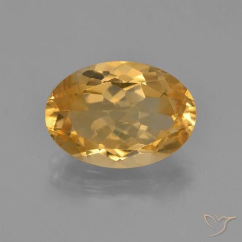 4.11ct طبيعي ذهبى-برتقالى سيترين, بيضوي, VVS-VS