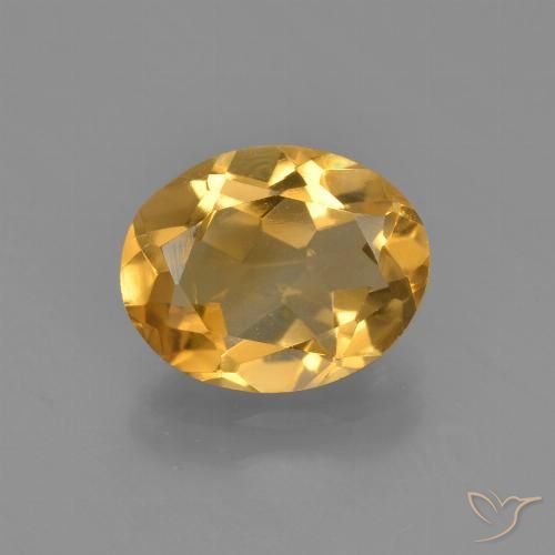 2.12ct طبيعي ذهبى-برتقالى سيترين, بيضوي, VVS-VS