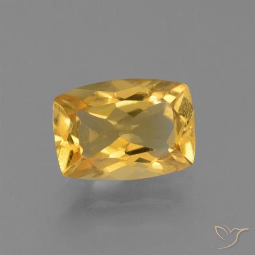 3.12ct طبيعي ذهبى لامع سيترين, وسادة, قليلا جدا