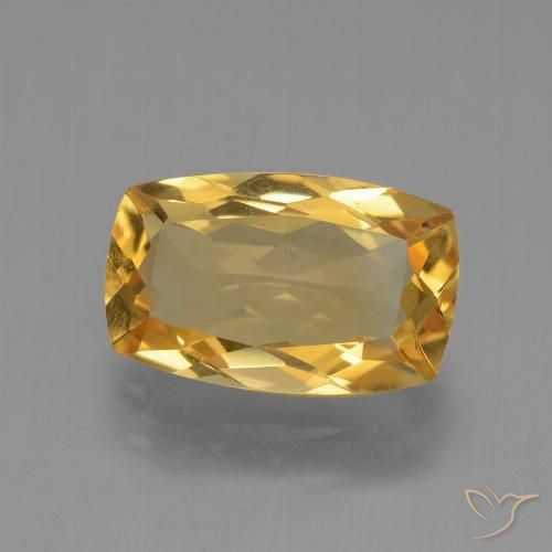 3.53ct طبيعي برتقالى ذهبى غامق سيترين, وسادة, VVS-VS
