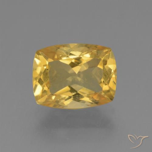 3.72ct طبيعي ذهبي سيترين, وسادة, VVS-VS