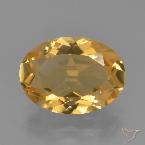 3.23ct طبيعي برتقالى ذهبى غامق سيترين, بيضوي, VVS-VS