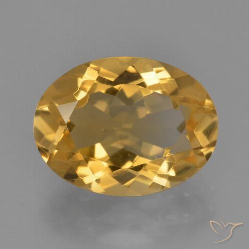 3.46ct طبيعي برتقالى ذهبى غامق سيترين, بيضوي, VVS-VS