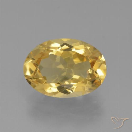 3.88ct طبيعي ذهبى فاتح-متوسط سيترين, بيضوي, VVS-VS