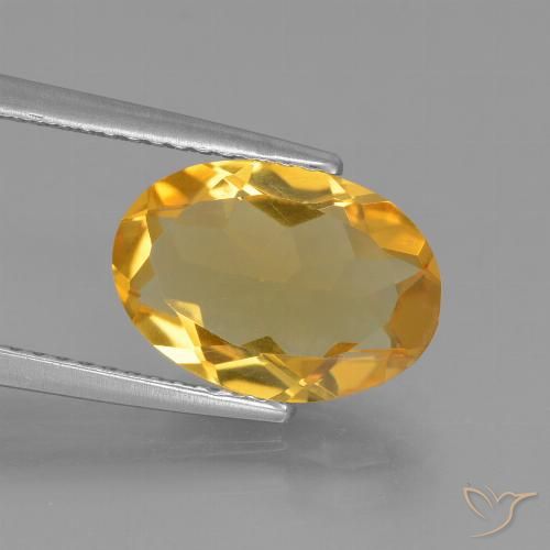 2.61ct طبيعي ذهبى داكن سيترين, بيضوي, VVS-VS