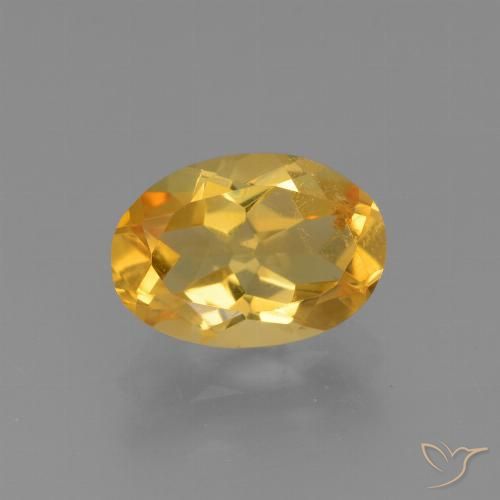 2.56ct طبيعي برتقالى ذهبى غامق سيترين, بيضوي, قليلا جدا