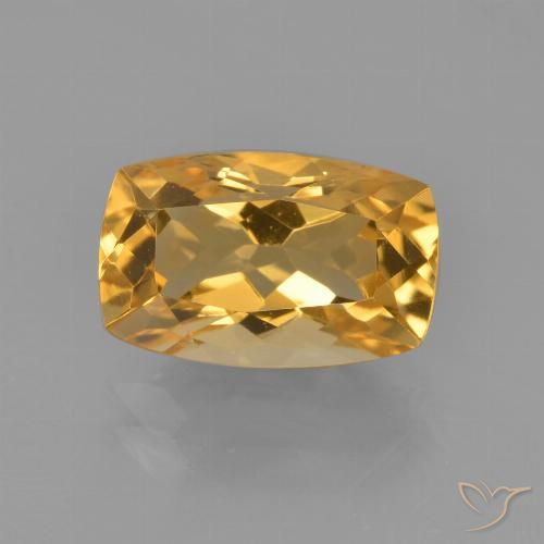 3.06ct طبيعي برتقالى ذهبى غامق سيترين, وسادة, VVS-VS