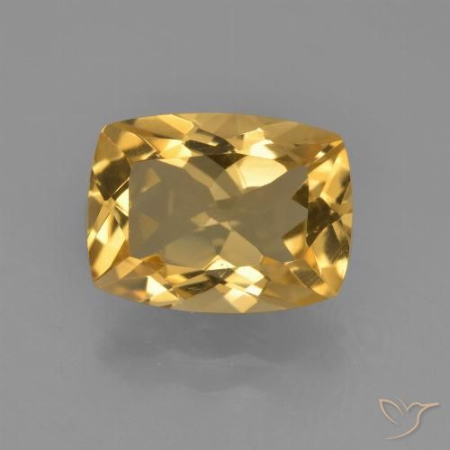 3.71ct طبيعي برتقالى ذهبى غامق سيترين, وسادة, VVS-VS