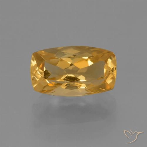 2.96ct طبيعي برتقالى ذهبى غامق سيترين, وسادة, VVS-VS