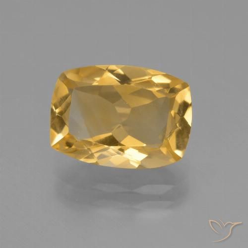 3.06ct طبيعي برتقالى ذهبى غامق سيترين, وسادة, VVS-VS