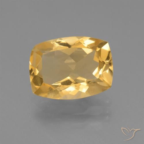 3.26ct طبيعي برتقالى ذهبى غامق سيترين, وسادة, VVS-VS