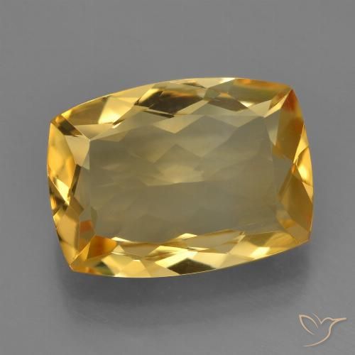 4.46ct طبيعي برتقالى ذهبى غامق سيترين, وسادة, VVS-VS
