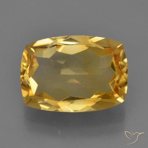 4.51ct طبيعي برتقالى ذهبى غامق سيترين, وسادة, VVS-VS