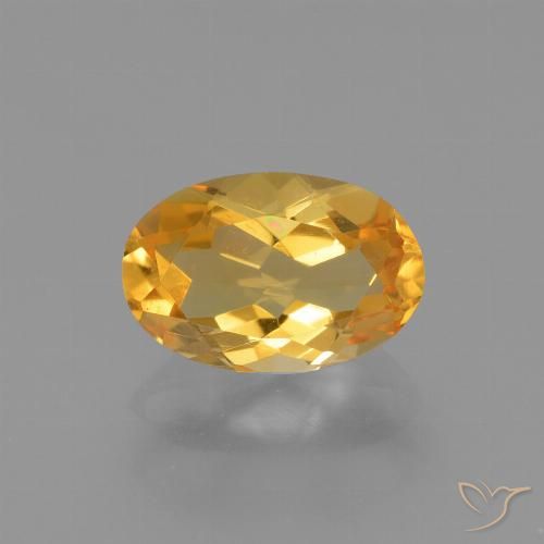 2.42ct طبيعي ذهبى-برتقالى غامق سيترين, بيضوي, VVS-VS