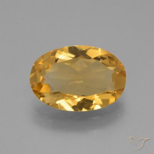 3.00ct طبيعي برتقالى ذهبى غامق سيترين, بيضوي, VVS-VS