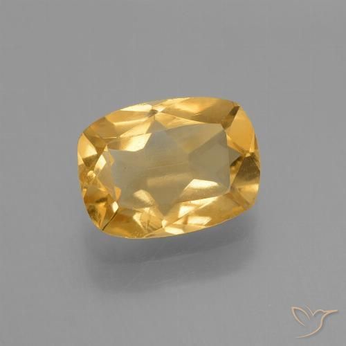 1.94ct طبيعي ذهبى-برتقالى فاتح-متوسط سيترين, وسادة, VS-SI