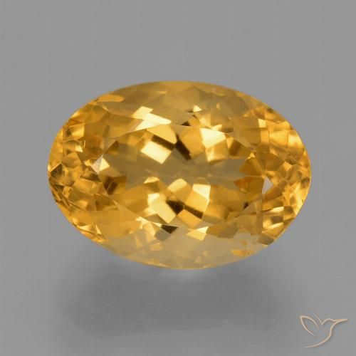4.93ct طبيعي ذهبى-برتقالى سيترين, بيضوي, VVS-VS