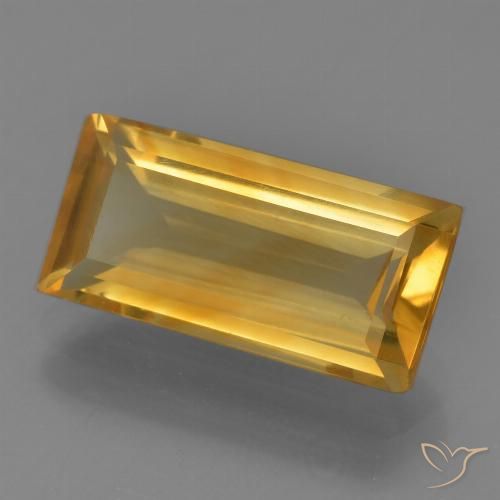 3.83ct طبيعي برتقالى ذهبى غامق سيترين, باجيت, VVS-VS