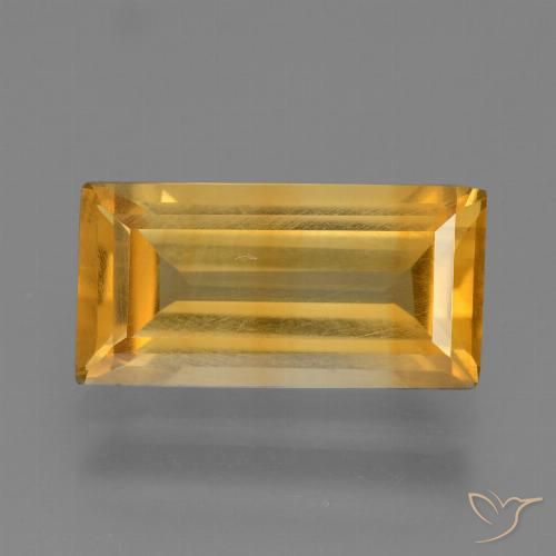 2.50ct طبيعي ذهبى-برتقالى فاتح-متوسط سيترين, باجيت, قليلا جدا