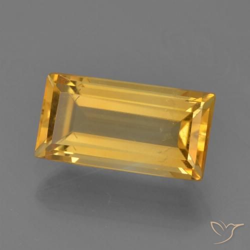 1.62ct طبيعي ذهبى داكن-متوسط سيترين, باجيت, قليلا جدا