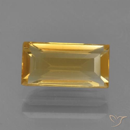1.69ct طبيعي ذهبى داكن-متوسط سيترين, باجيت, VVS-VS