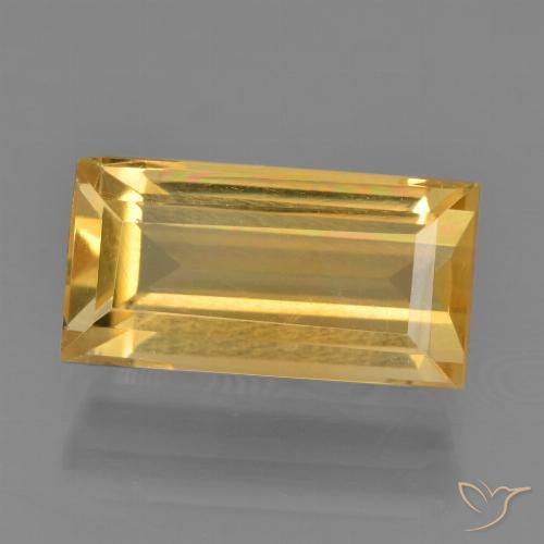 3.39ct طبيعي ذهبى لامع سيترين, باجيت, قليلا جدا