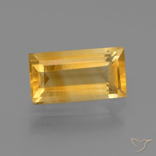 1.56ct طبيعي برتقالى ذهبة سيترين, باجيت, VVS-VS