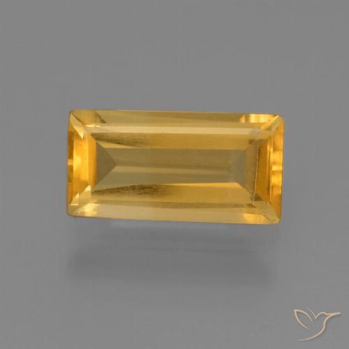 1.43ct طبيعي ذهبى-برتقالى فاتح-متوسط سيترين, باجيت, قليلا جدا
