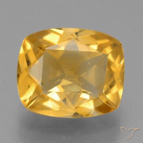 2.09ct طبيعي ذهبى متوسط سيترين, وسادة, VVS-VS