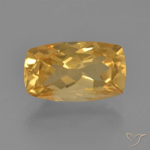 3.32ct طبيعي برتقالى ذهبى غامق سيترين, وسادة, VVS-VS