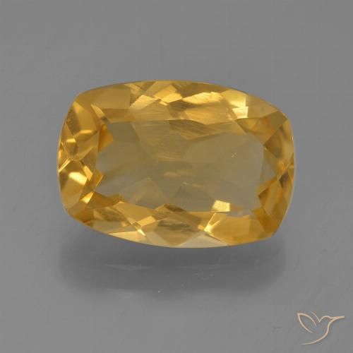 3.21ct طبيعي برتقالى متوسط سيترين, وسادة, VVS-VS